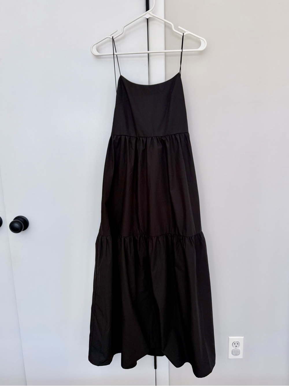 Commense Black Backless Summer Dress S